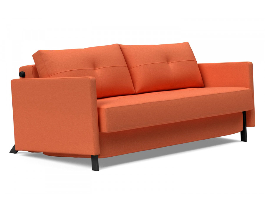 Innovation Living Cubed Queen Size Sofa Bed with Arms - 581 Argus Rust