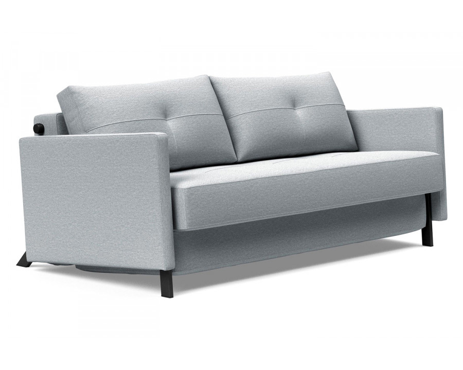 Innovation Living Cubed Queen Size Sofa Bed with Arms - 583 Argus Gray