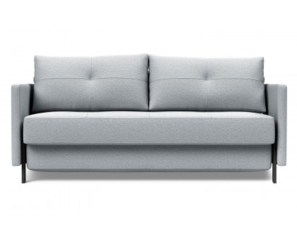 Innovation Living Cubed Queen Size Sofa Bed with Arms - 583 Argus Gray