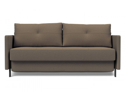 Innovation Living Cubed Queen Size Sofa Bed with Arms - 585 Argus Brown