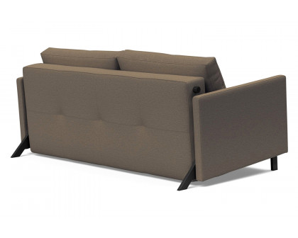 Innovation Living Cubed Queen Size Sofa Bed with Arms - 585 Argus Brown