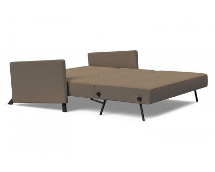 Innovation Living Cubed Queen Size Sofa Bed with Arms - 585 Argus Brown