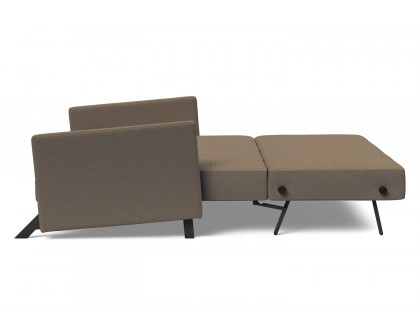 Innovation Living Cubed Queen Size Sofa Bed with Arms - 585 Argus Brown