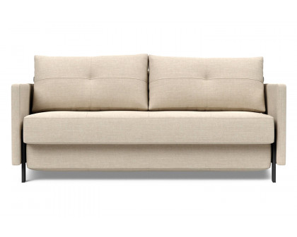 Innovation Living Cubed Queen Size Sofa Bed with Arms - 586 Phobos Latte