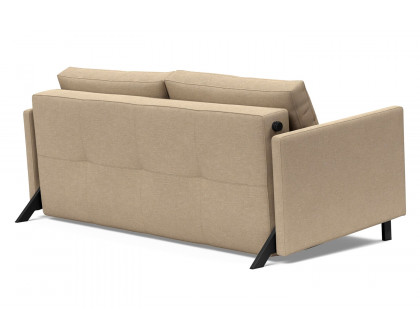 Innovation Living Cubed Queen Size Sofa Bed with Arms - 587 Phobos Mocha