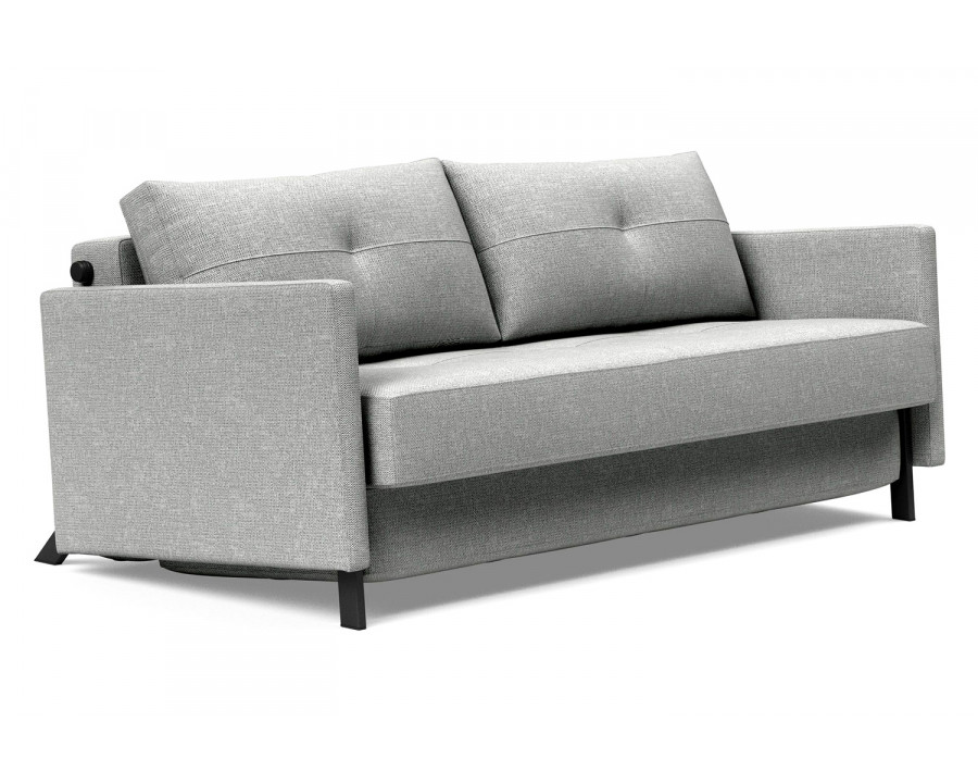 Innovation Living Cubed Queen Size Sofa Bed with Arms - 590 Micro Check Gray