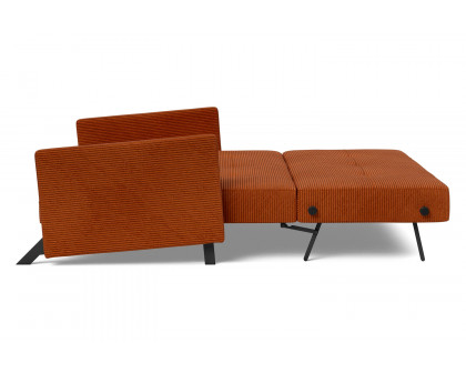 Innovation Living Cubed Queen Size Sofa Bed with Arms - 595 Corduroy Burnt Orange