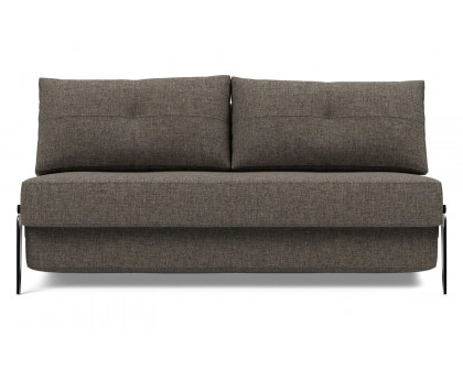 Innovation Living Cubed Queen Size Sofa Bed with Alu Legs - 216 Flashtex Dark Gray