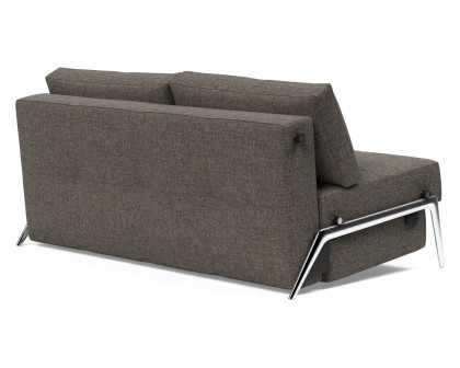 Innovation Living Cubed Queen Size Sofa Bed with Alu Legs - 216 Flashtex Dark Gray