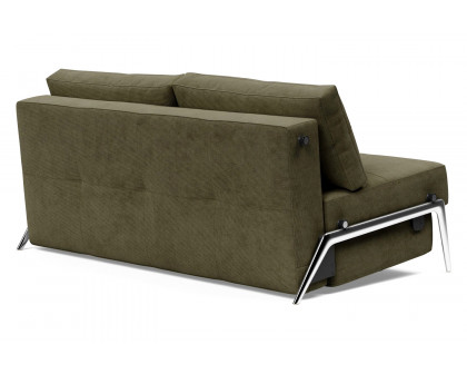 Innovation Living Cubed Queen Size Sofa Bed with Alu Legs - 316 Cordufine Pine Green