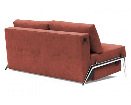 Innovation Living Cubed Queen Size Sofa Bed with Alu Legs - 317 Cordufine Rust