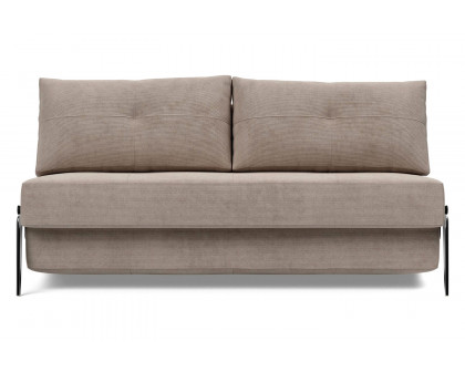 Innovation Living Cubed Queen Size Sofa Bed with Alu Legs - 318 Cordufine Beige