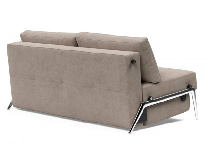 Innovation Living Cubed Queen Size Sofa Bed with Alu Legs - 318 Cordufine Beige