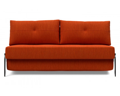 Innovation Living Cubed Queen Size Sofa Bed with Alu Legs - 506 Elegance Paprika