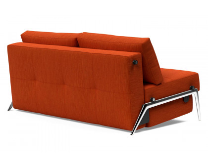 Innovation Living Cubed Queen Size Sofa Bed with Alu Legs - 506 Elegance Paprika