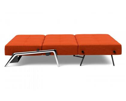 Innovation Living Cubed Queen Size Sofa Bed with Alu Legs - 506 Elegance Paprika