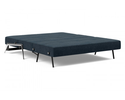 Innovation Living Cubed Queen Size Sofa Bed with Alu Legs - 515 Nist Blue