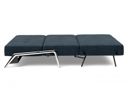 Innovation Living Cubed Queen Size Sofa Bed with Alu Legs - 515 Nist Blue