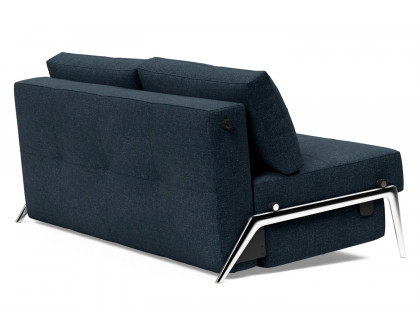 Innovation Living Cubed Queen Size Sofa Bed with Alu Legs - 515 Nist Blue