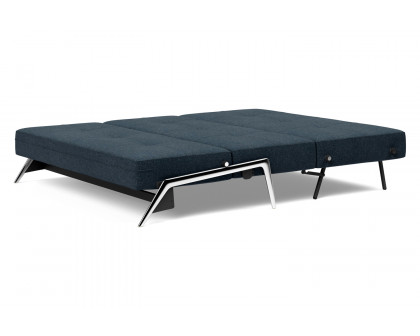 Innovation Living Cubed Queen Size Sofa Bed with Alu Legs - 515 Nist Blue