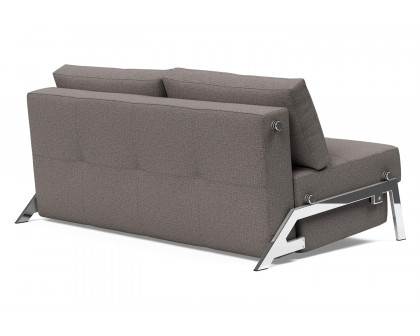 Innovation Living Cubed Queen Size Sofa Bed with Chrome Legs - 521 Mixed Dance Gray