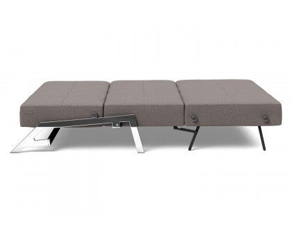 Innovation Living Cubed Queen Size Sofa Bed with Chrome Legs - 521 Mixed Dance Gray