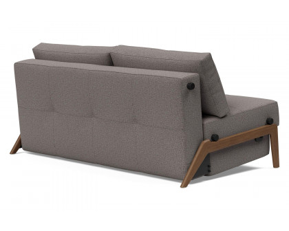 Innovation Living Cubed Queen Size Sofa Bed with Dark Wood Legs - 521 Mixed Dance Gray