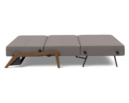 Innovation Living Cubed Queen Size Sofa Bed with Dark Wood Legs - 521 Mixed Dance Gray