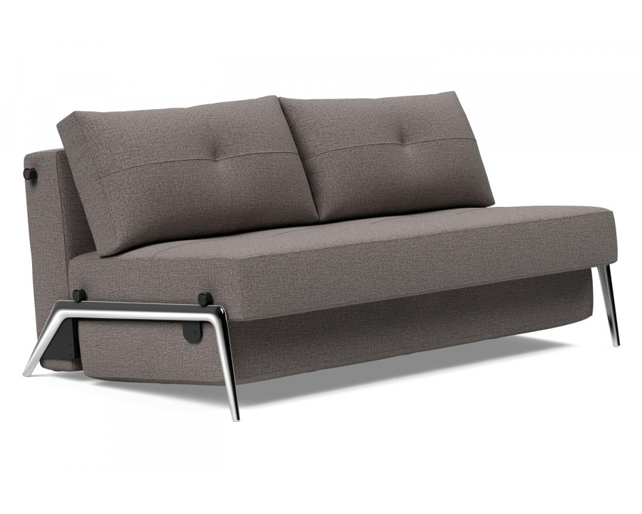 Innovation Living Cubed Queen Size Sofa Bed with Alu Legs - 521 Mixed Dance Gray