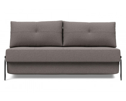 Innovation Living Cubed Queen Size Sofa Bed with Alu Legs - 521 Mixed Dance Gray