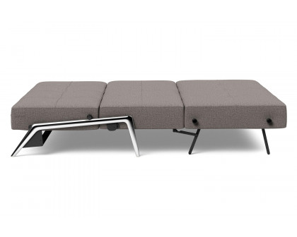 Innovation Living Cubed Queen Size Sofa Bed with Alu Legs - 521 Mixed Dance Gray