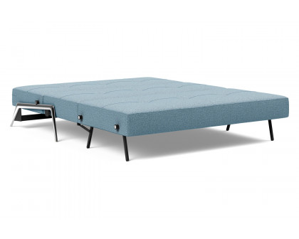 Innovation Living Cubed Queen Size Sofa Bed with Alu Legs - 525 Mixed Dance Light Blue