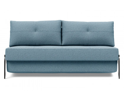 Innovation Living Cubed Queen Size Sofa Bed with Alu Legs - 525 Mixed Dance Light Blue