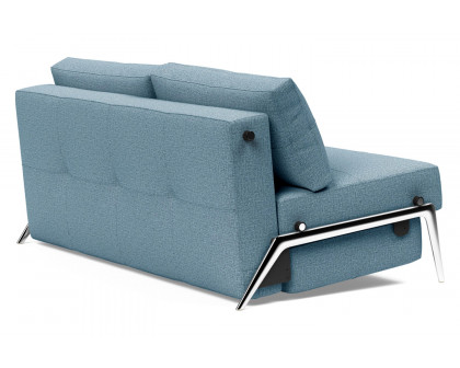 Innovation Living Cubed Queen Size Sofa Bed with Alu Legs - 525 Mixed Dance Light Blue