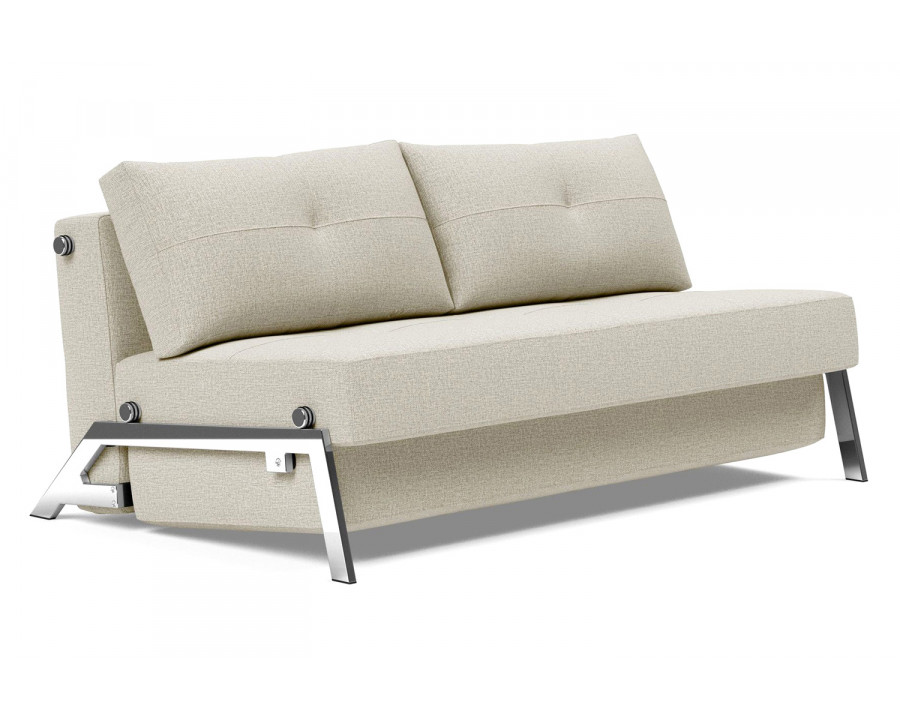 Innovation Living Cubed Queen Size Sofa Bed with Chrome Legs - 527 Mixed Dance Natural