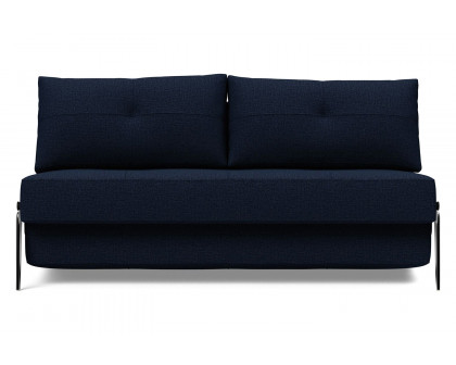 Innovation Living Cubed Queen Size Sofa Bed with Alu Legs - 528 Mixed Dance Blue