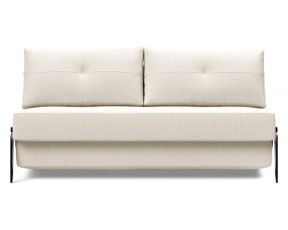 Innovation Living Cubed Queen Size Sofa Bed with Alu Legs - 531 Bouclé Off White