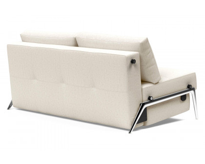 Innovation Living Cubed Queen Size Sofa Bed with Alu Legs - 531 Bouclé Off White