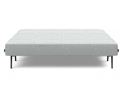 Innovation Living Cubed Queen Size Sofa Bed with Dark Wood Legs - 538 Melange Light Gray