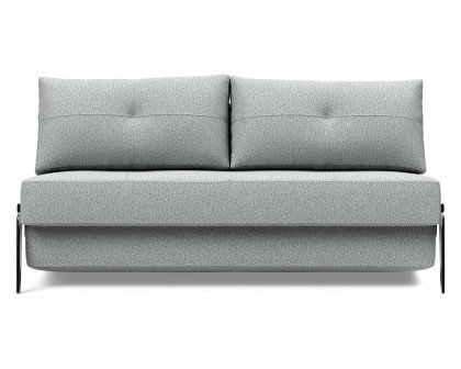 Innovation Living Cubed Queen Size Sofa Bed with Alu Legs - 538 Melange Light Gray