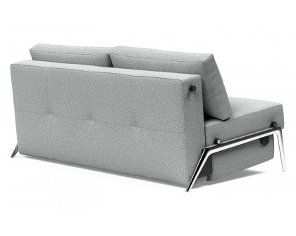 Innovation Living Cubed Queen Size Sofa Bed with Alu Legs - 538 Melange Light Gray