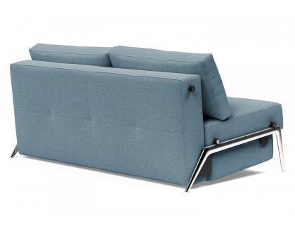 Innovation Living Cubed Queen Size Sofa Bed with Alu Legs - 558 Soft Indigo