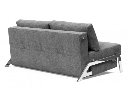 Innovation Living Cubed Queen Size Sofa Bed with Chrome Legs - 563 Twist Charcoal