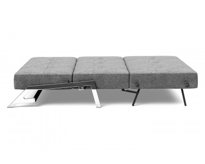 Innovation Living Cubed Queen Size Sofa Bed with Chrome Legs - 563 Twist Charcoal