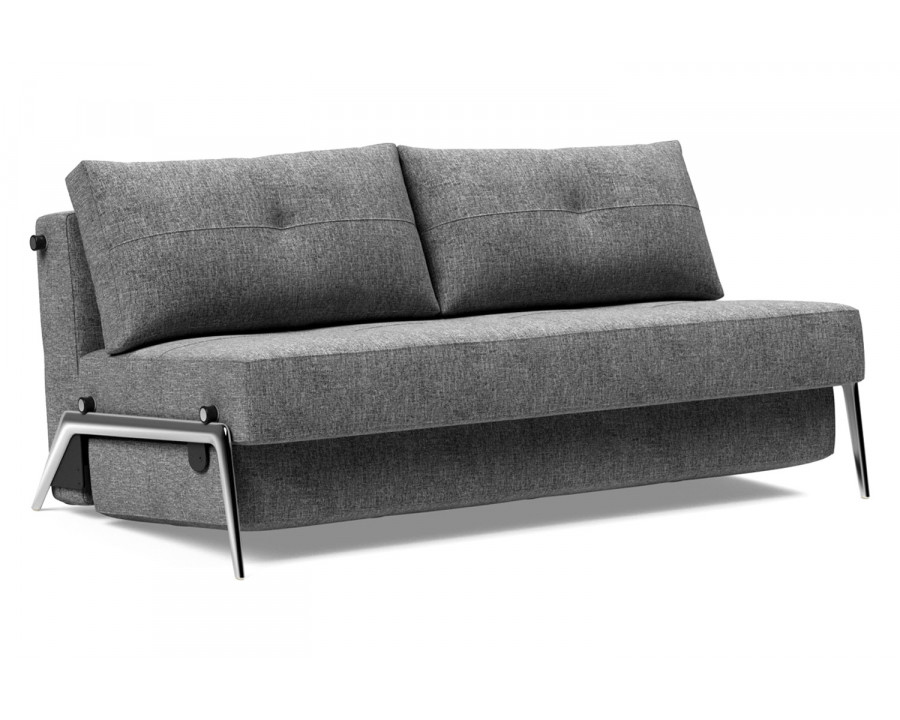 Innovation Living Cubed Queen Size Sofa Bed with Alu Legs - 563 Twist Charcoal