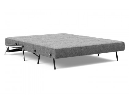 Innovation Living Cubed Queen Size Sofa Bed with Alu Legs - 563 Twist Charcoal