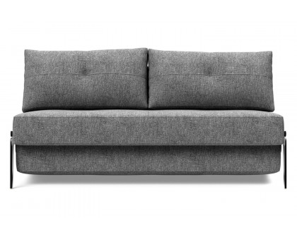 Innovation Living Cubed Queen Size Sofa Bed with Alu Legs - 563 Twist Charcoal