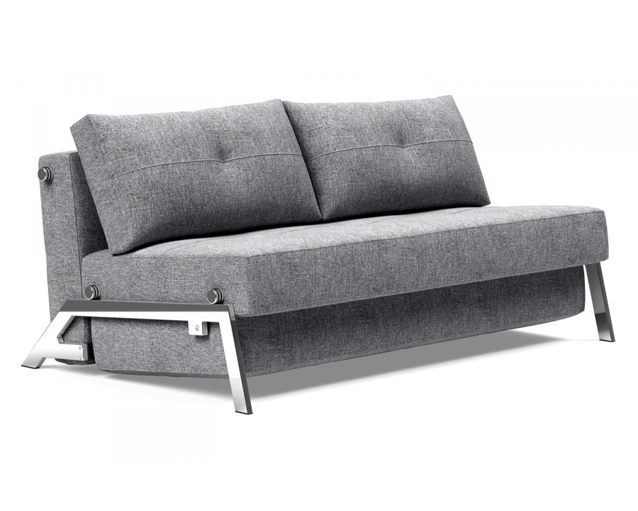 Innovation Living Cubed Queen Size Sofa Bed with Chrome Legs - 565 Twist Granite