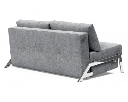 Innovation Living Cubed Queen Size Sofa Bed with Chrome Legs - 565 Twist Granite