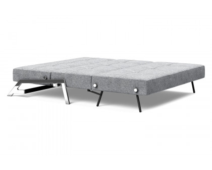 Innovation Living Cubed Queen Size Sofa Bed with Chrome Legs - 565 Twist Granite